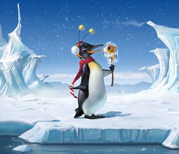 Pingouin et son esquimau