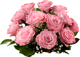 Tube bouquet de roses
